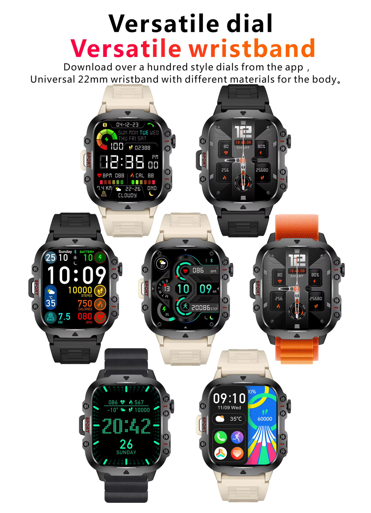 Reloj inteligente LIGE ideal para deportes y fitness